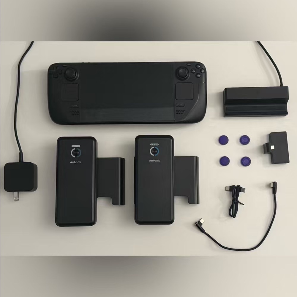 Valve Steam Deck - Black Console Displaying System Info